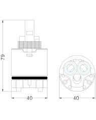 CARTUCCIA N 68 PAINI MESSICO LAVABO MM40X79H