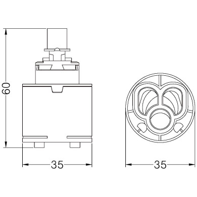 CARTUCCIA N 69 HYDROPLAST G 35 MM 35XH60