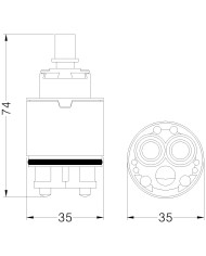 CARTUCCIA N 70 HYDROPLAST GX35 MM 35XH74