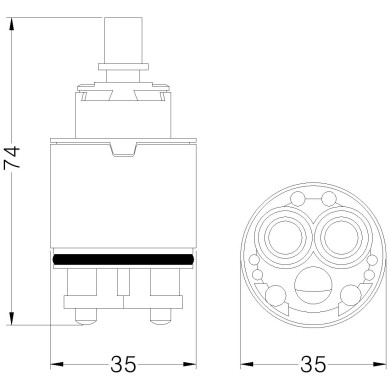 CARTUCCIA N 70 HYDROPLAST GX35 MM 35XH74