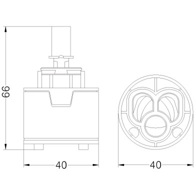 CARTUCCIA N 71 HYDROPLAST G 40 MM 40XH66