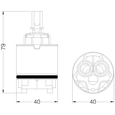 CARTUCCIA N 72 HYDROPLAST GX40 MM40XH79