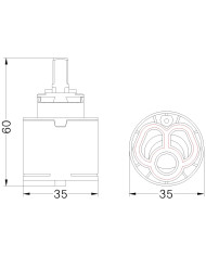 CARTUCCIA N 97 HYDROPLAST 35 MM35.6XH60H
