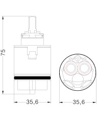CARTUCCIA N 98 HYDROPLAST BX 35 MM35.6XH75