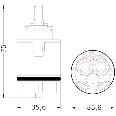 CARTUCCIA N 98 HYDROPLAST BX 35 MM35.6XH75