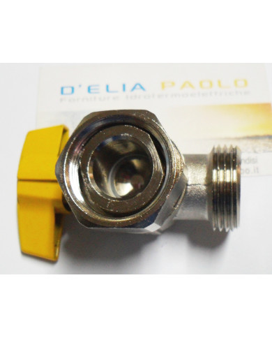 VALVOLA GAS ANGOLO M 3/4 CON GIRELLO F 3/4