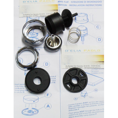 PULSANTE DI AZIONAMENTO CROMATO COMPL PER UNIBOX