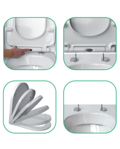 SEDILE SOFT CLOSE TECOM IN TERMOINDURENTE BIANCO