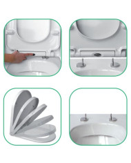 SEDILE SOFT CLOSE TECOM IN TERMOINDURENTE BIANCO