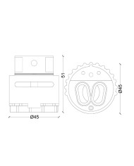CARTUCCIA N 7 MAMOLI QUARZOMIX MM45X51H