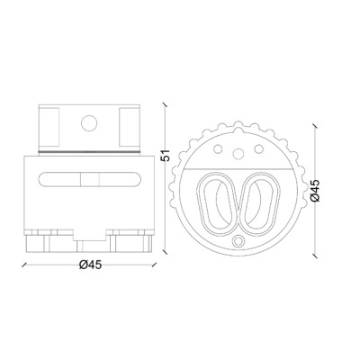 CARTUCCIA N 7 MAMOLI QUARZOMIX MM45X51H
