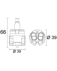 CARTUCCIA N 57 IDEAL STANDARD MM 39X66H