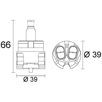 CARTUCCIA N 57 IDEAL STANDARD MM 39X66H