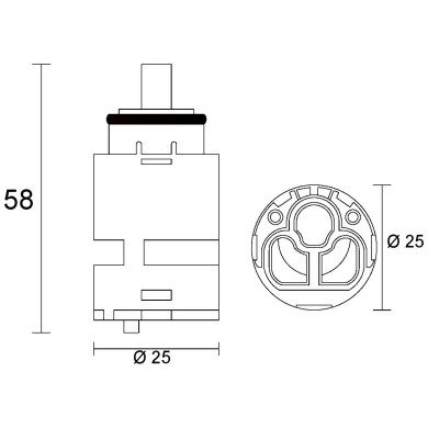 CARTUCCIA N 155 HIDROMINIMAL GS MM25X58H