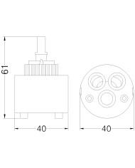 CARTUCCIA N 160 NOBILI JOYSTICK MM40X61