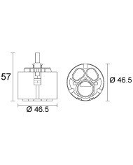 CARTUCCIA N 162 DOLOMITE TRE VITI MM46.5XH57