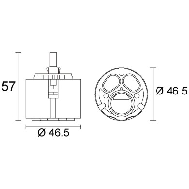 CARTUCCIA N 162 DOLOMITE TRE VITI MM46.5XH57