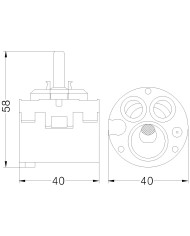 CARTUCCIA N 163 DOLOMITE SERIE BASE MM40X58H