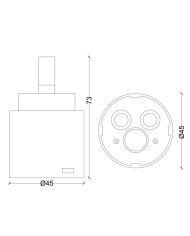 CARTUCCIA N 34 NEWFORM 106 MM45X73H