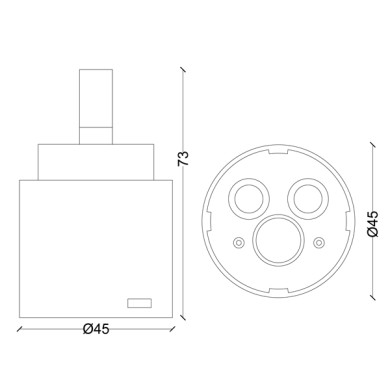 CARTUCCIA N 34 NEWFORM 106 MM45X73H
