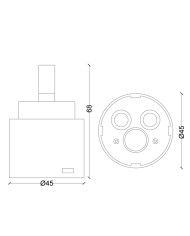 CARTUCCIA N 35 NEWFORM 107 MM45X68H
