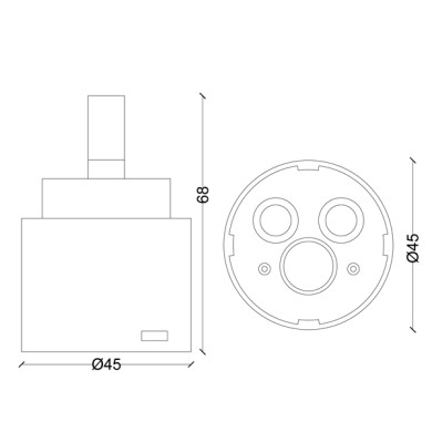 CARTUCCIA N 35 NEWFORM 107 MM45X68H