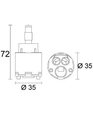 CARTUCCIA N 153 GROHE MM35X72H