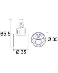 CARTUCCIA N 135 HANSGROHE MM45X65.5H