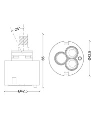 CARTUCCIA N 65 FRATTINI INC DOC MM42.5X65H