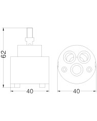 CARTUCCIA N 90 NOBILI DISCO E TIMIX MM40X62H
