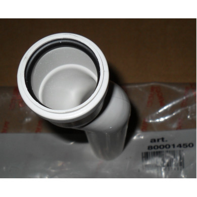 CANOTTO PROLUNGATO ECCENTRICO 24 CM BIANCO D 40 MM