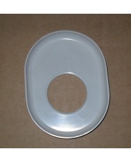 ROSONE OVALE BIANCO CON FORO DA  40 MM