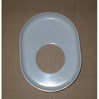 ROSONE OVALE BIANCO CON FORO DA  40 MM