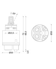 CARTUCCIA N 59 KEROX MIX K35B MM35X72H