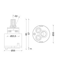 CARTUCCIA N 60 KEROX MIX K35C MM35 X H60