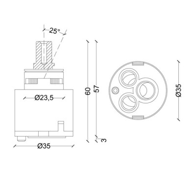 CARTUCCIA N 60 KEROX MIX K35C MM35 X H60