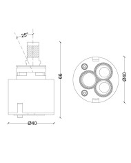 CARTUCCIA N 63 KEROX MIX K40A MM40X66H