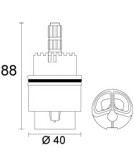 CARTUCCIA N 107 ORAS MM 40 X 88 H