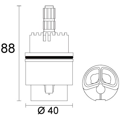 CARTUCCIA N 107 ORAS MM 40 X 88 H