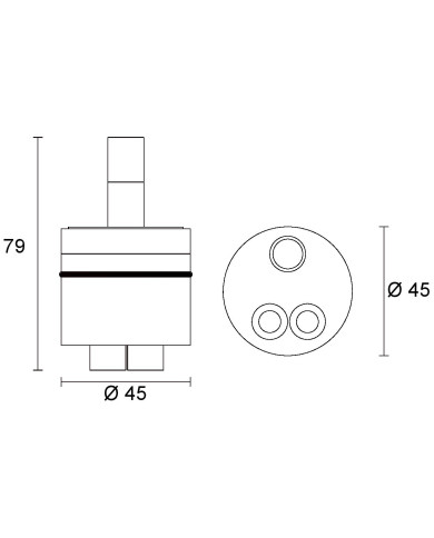 CARTUCCIA N 113 RAF APERTURA INVERSA MM45X79H