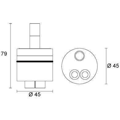CARTUCCIA N 113 RAF APERTURA INVERSA MM45X79H