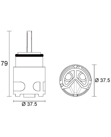CARTUCCIA N 124 STELLA MM 37.5 X 79 H