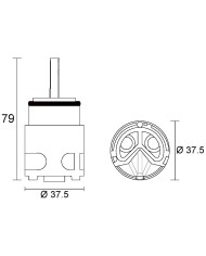 CARTUCCIA N 124 STELLA MM 37.5 X 79 H
