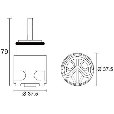 CARTUCCIA N 124 STELLA MM 37.5 X 79 H