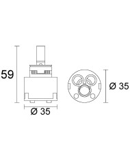 CARTUCCIA N 168 IDEAL STANDARD GEOMETRY MM35X59H
