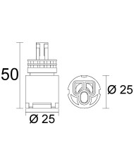 CARTUCCIA N 170 IDEAL STANDARD IQ MM25X50H