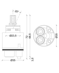 CARTUCCIA N 173 KEROX MIX 535-BR9X9 MM35X72H