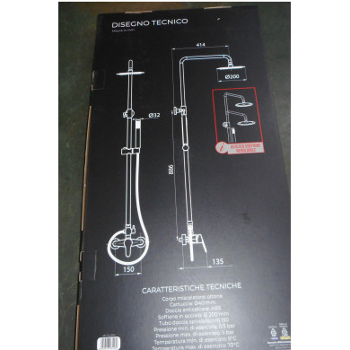 COLONNA DOCCIA TIMELESS CON MISCELATORE