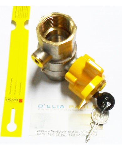 VALVOLA GAS CON PRESA PRESSIONE 1 FF CON CHIAVE