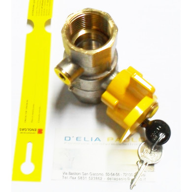 VALVOLA GAS CON PRESA PRESSIONE 1 FF CON CHIAVE